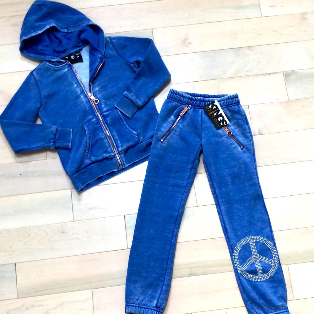 Kings of Cole girls sweatpants & hoodie set xs